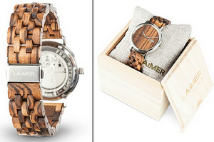 LAiMER 0064 ROBERTO Orologio da polso automatico in legno