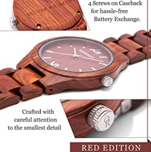 OLIVER REDMONT Orologio in legno di sandalo
